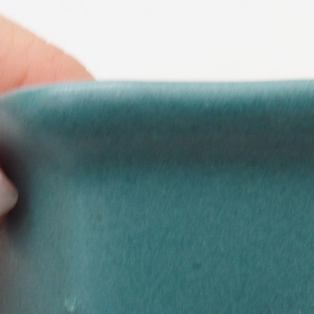 Cuenco bonsái de cerámica 6,5 x 5,5 x 4 cm, color azul