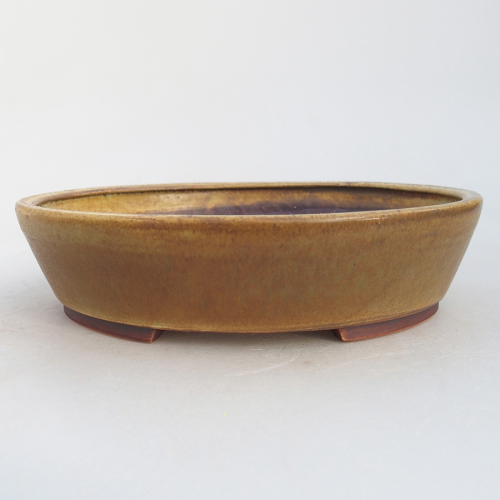 Cuenco bonsái de cerámica 18,5 x 16,5 x 4 cm, verde