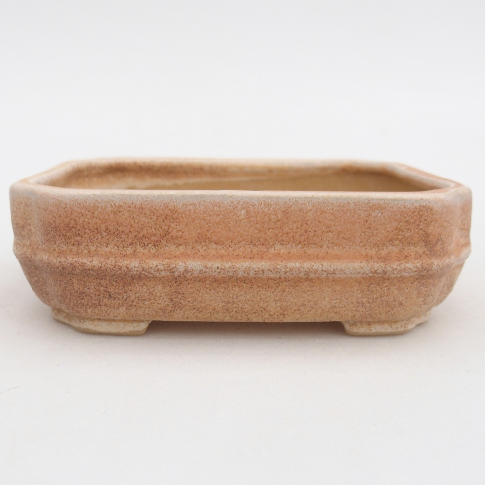 Cuenco bonsái de cerámica 12 x 10 x 4 cm, color beige