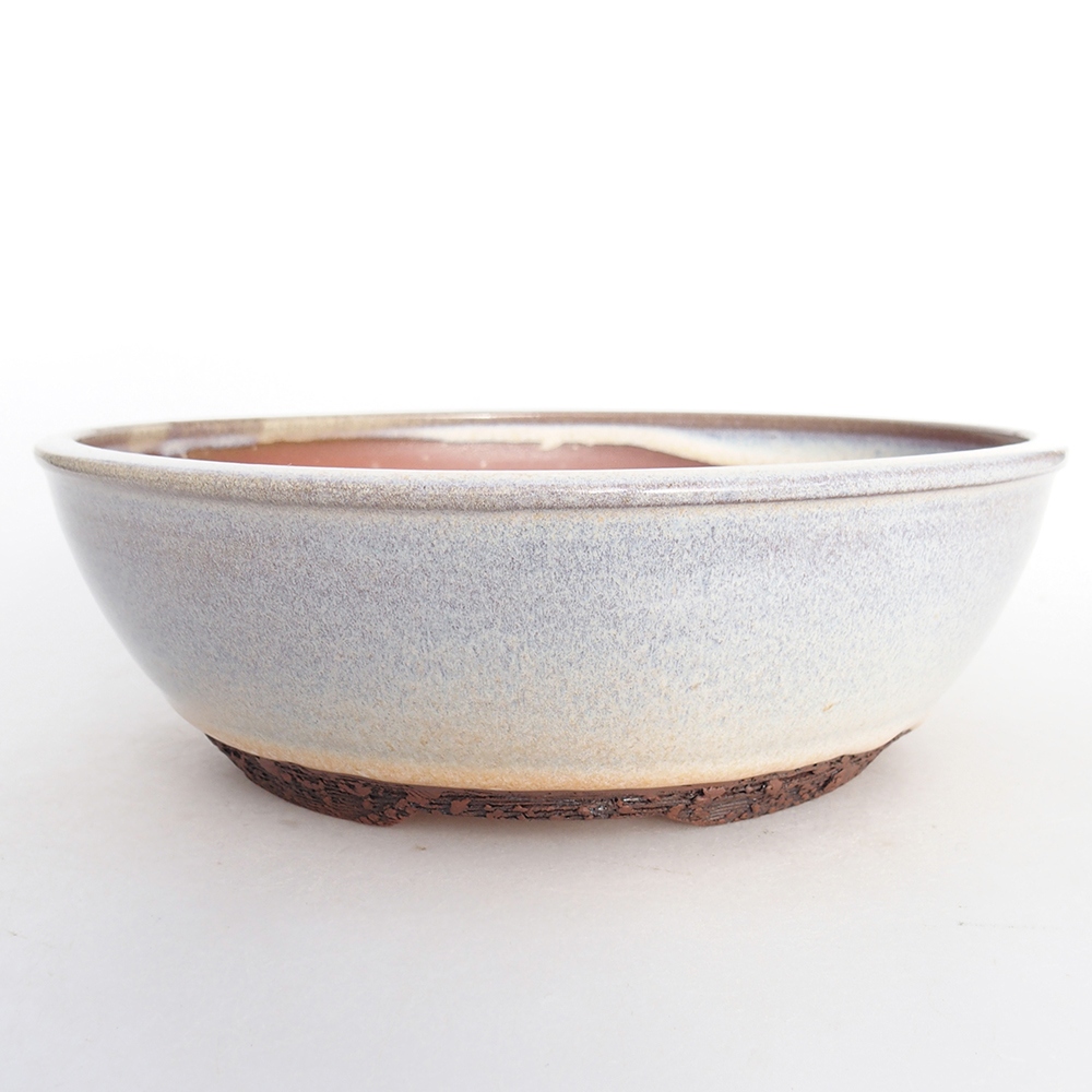 Cuenco bonsái de cerámica 19,5 x 19,5 x 6,5 cm, color azul