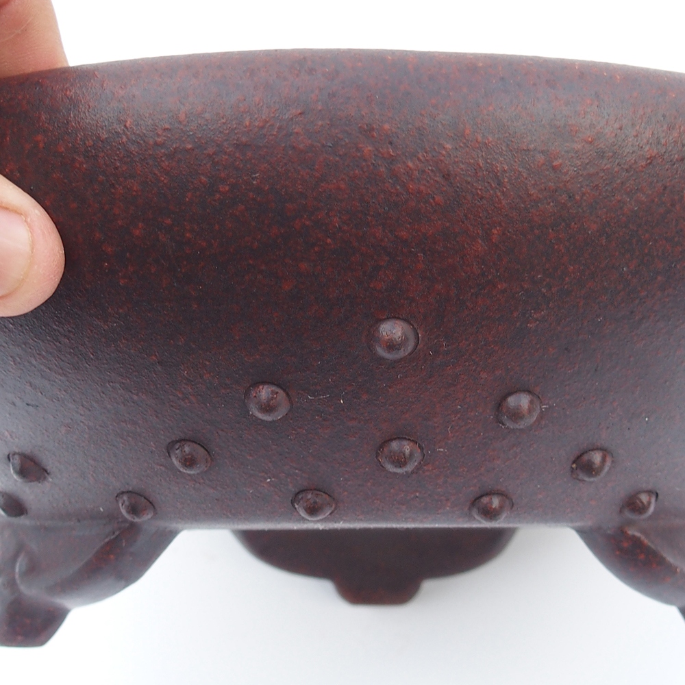 Cuenco 29 x 29 x 9,5 cm marrón-rojo