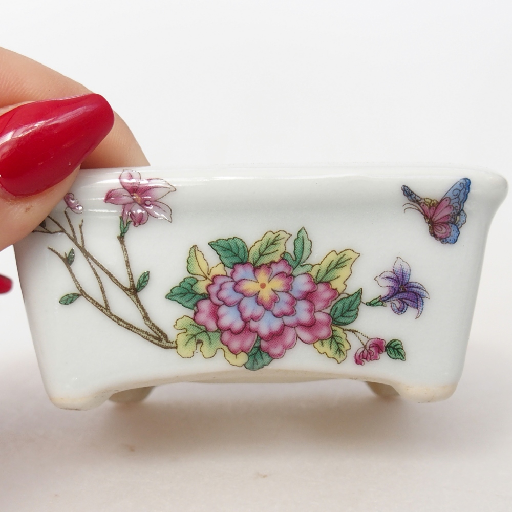 Cuenco mini bonsái 8 x 6,5 x 3,5 cm, blanco