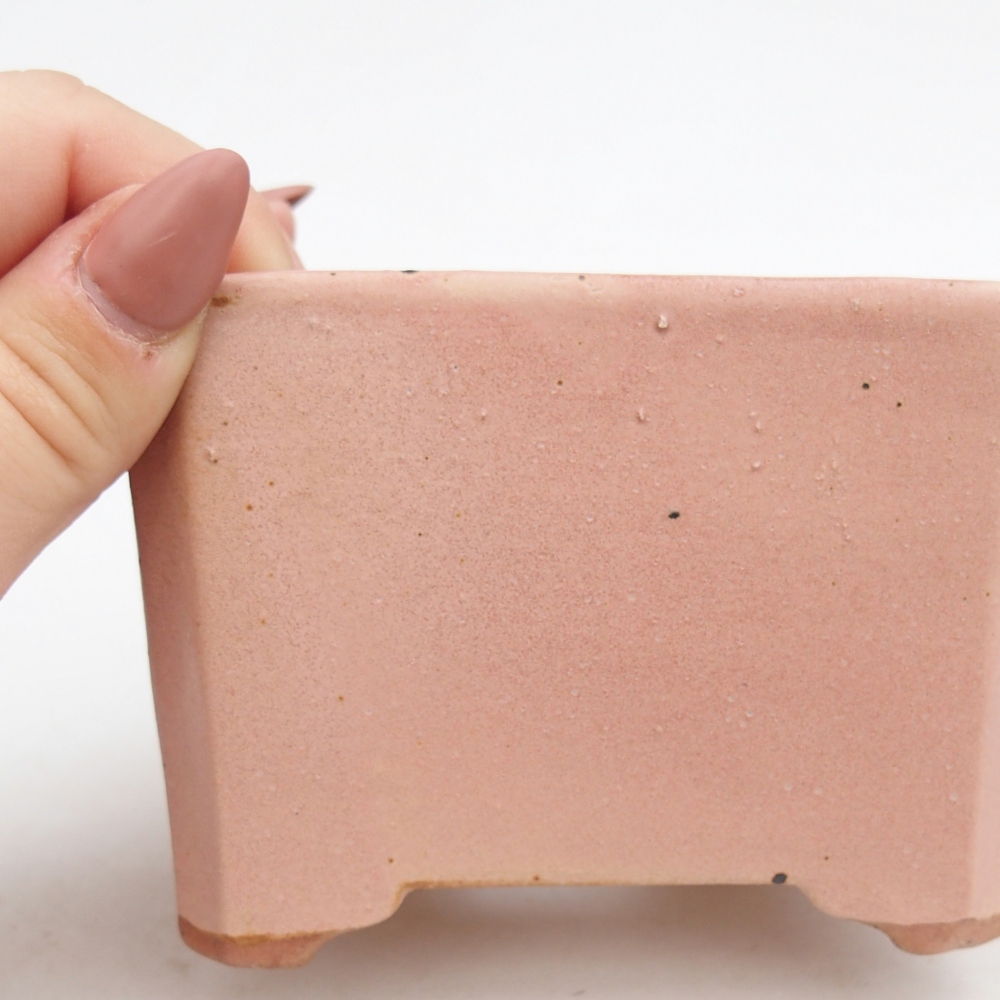 Cuenco bonsái de cerámica 8 x 8 x 10,5 cm, rosa