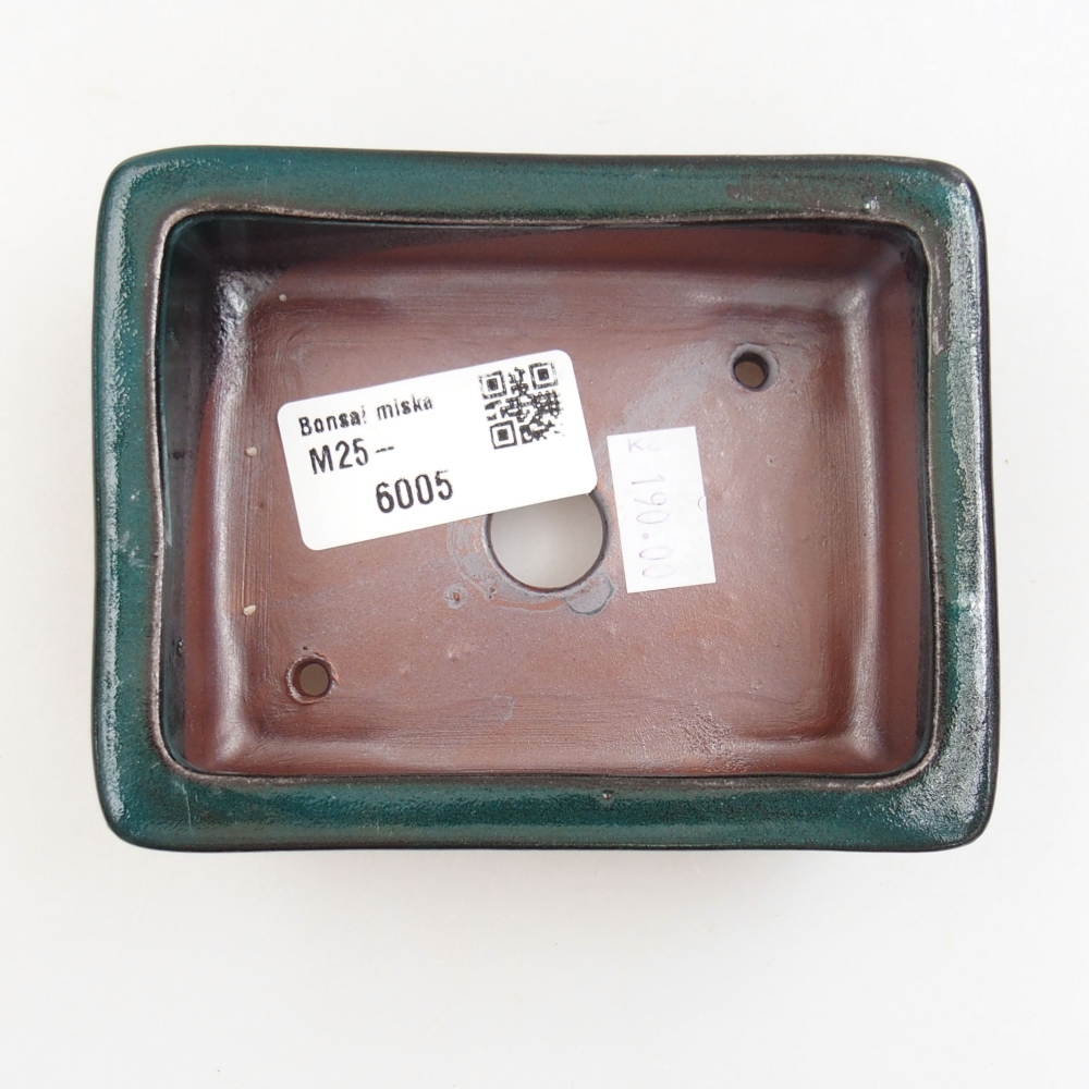 Cuenco bonsái de cerámica 22 x 17 x 5 cm, verde