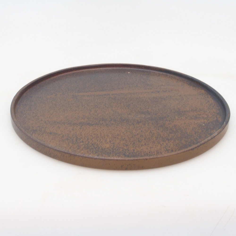 Consola redonda para bonsái D7-M - 24,5 x 24,5 x 1 cm - marrón