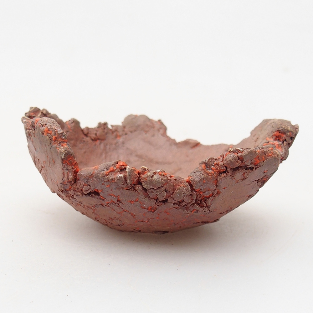 Concha de cerámica 7,5 x 6,5 x 3,5 cm , color naranja