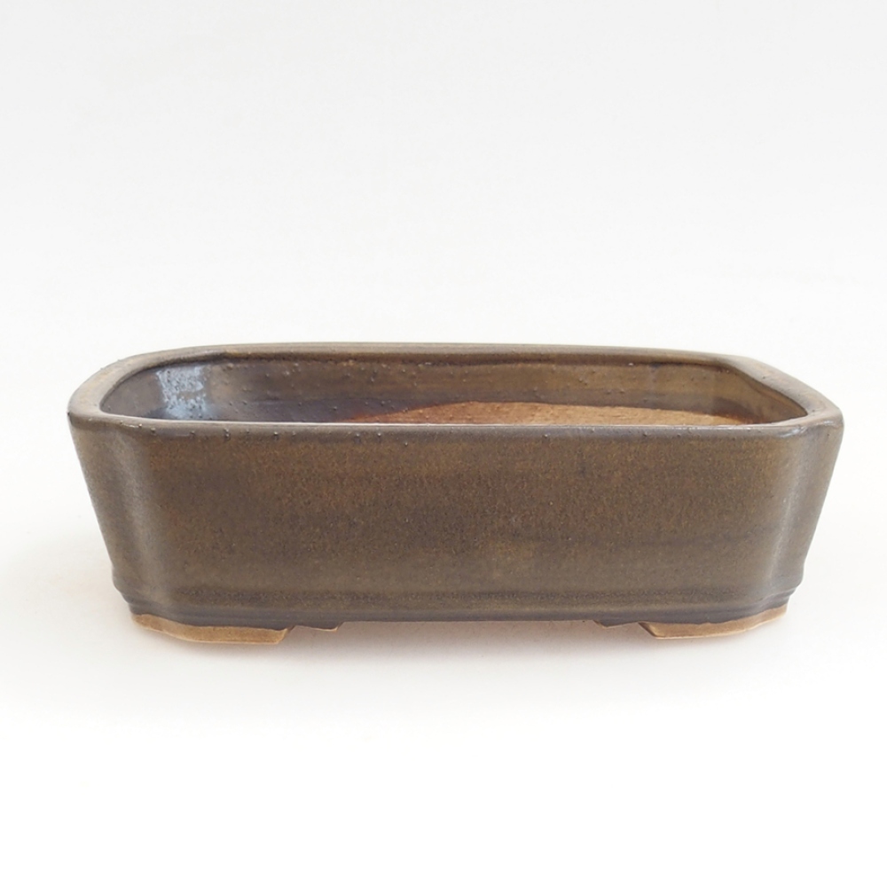 Cuenco bonsái de cerámica 21 x 18 x 6 cm, marrón