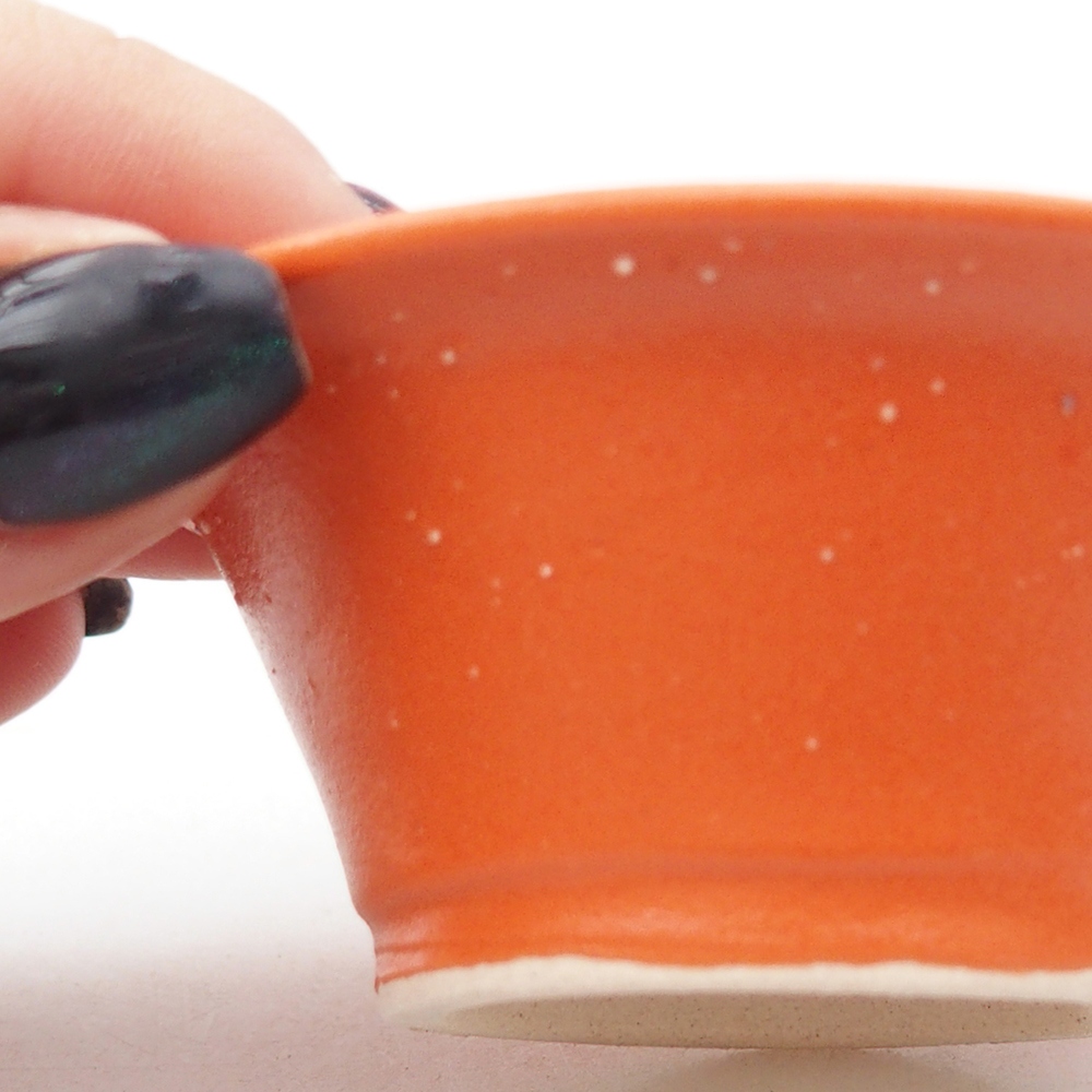 Mini cuenco bonsái 7,5 x 7,5 x 3 cm, naranja