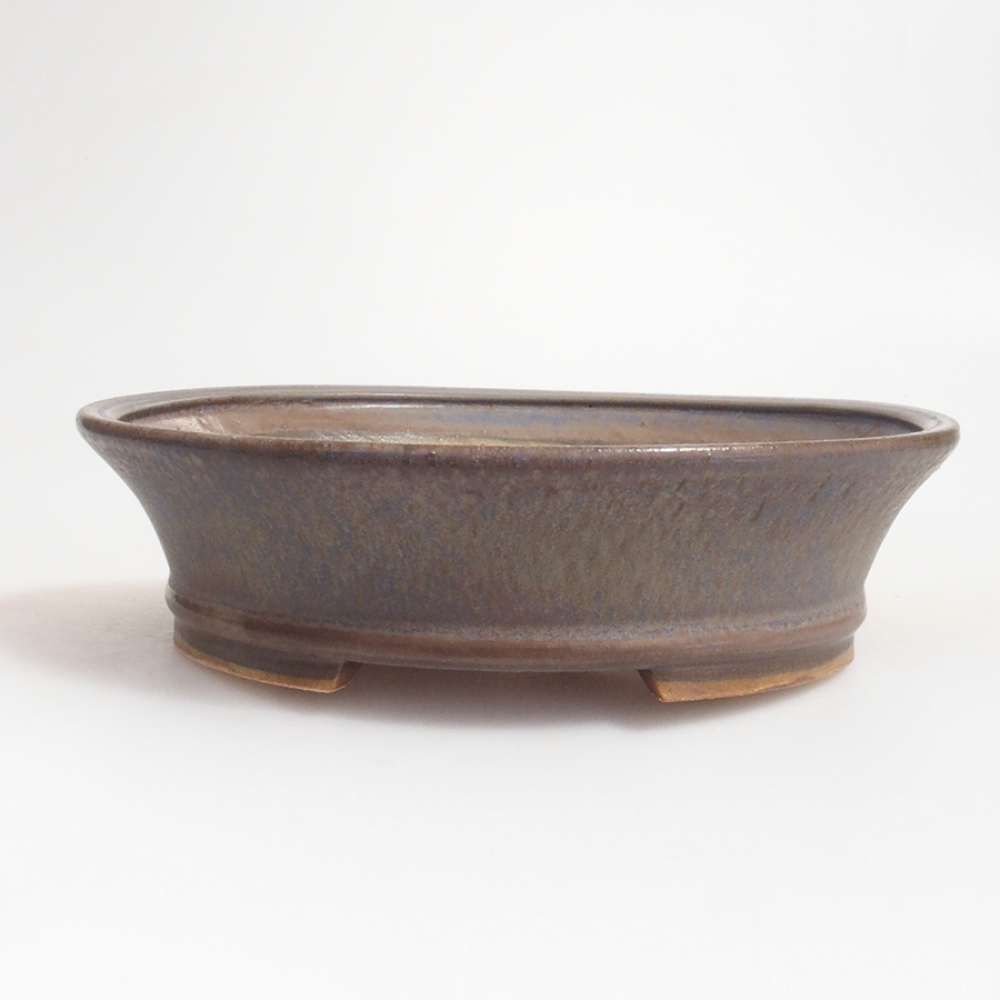 Cuenco bonsái de cerámica 10 x 8,5 x 4 cm, marrón