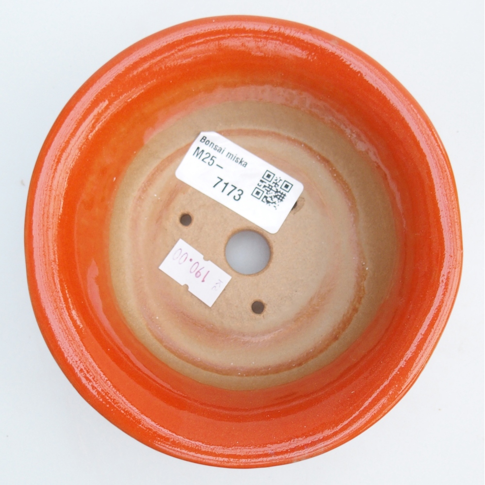 Cuenco bonsái de cerámica 13 x 13 x 5 cm, naranja