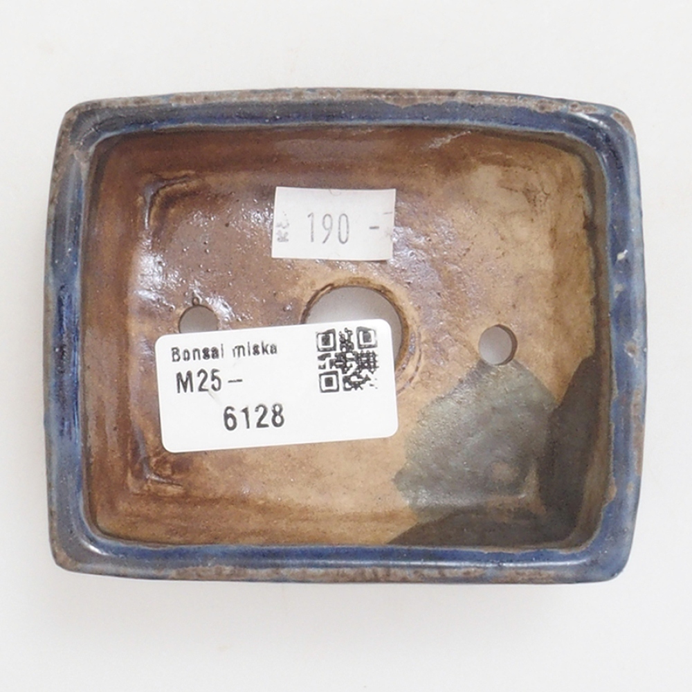 Cuenco bonsái de cerámica 10 x 8,5 x 4 cm, marrón