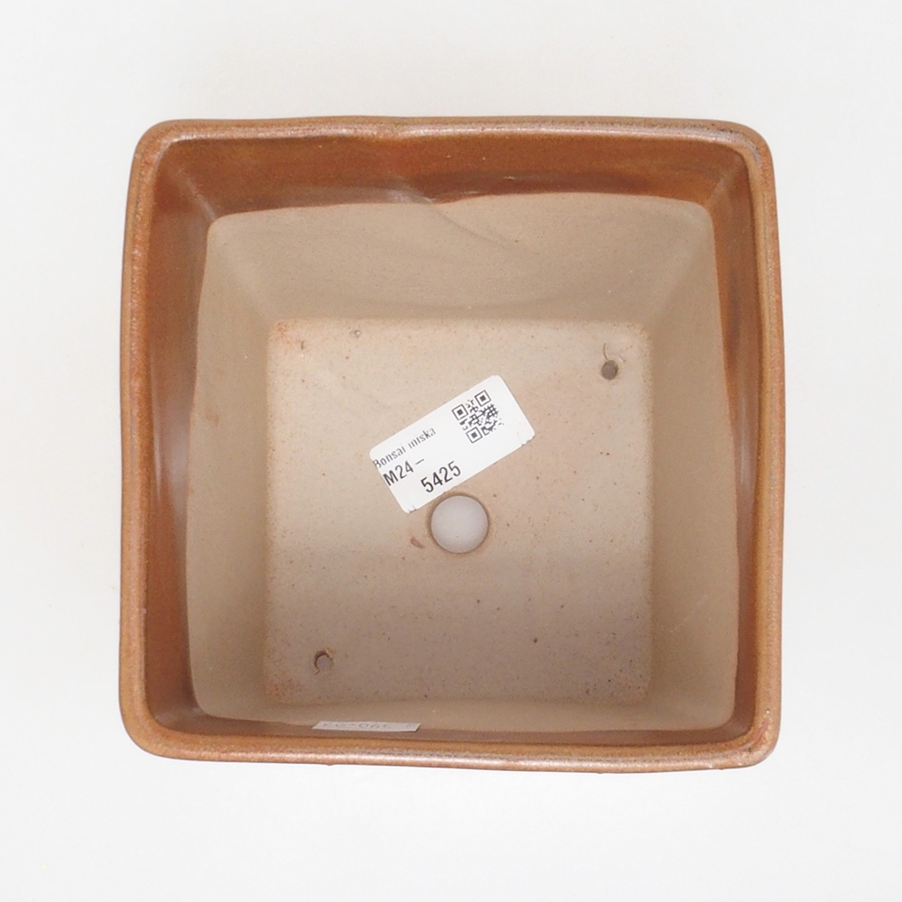 Cuenco bonsái de cerámica 13 x 13 x 13,5 cm, marrón