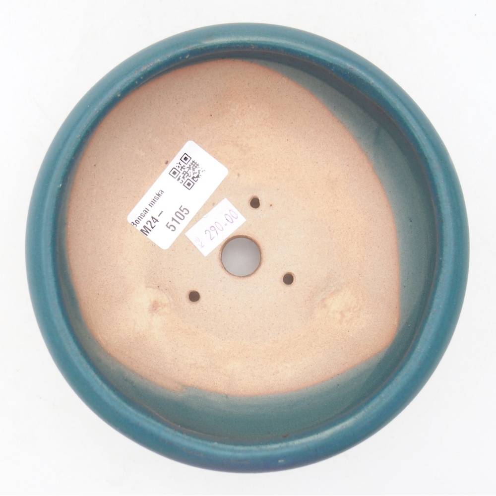 Cuenco bonsái de cerámica 14 x 14 x 6,5 cm, color azul