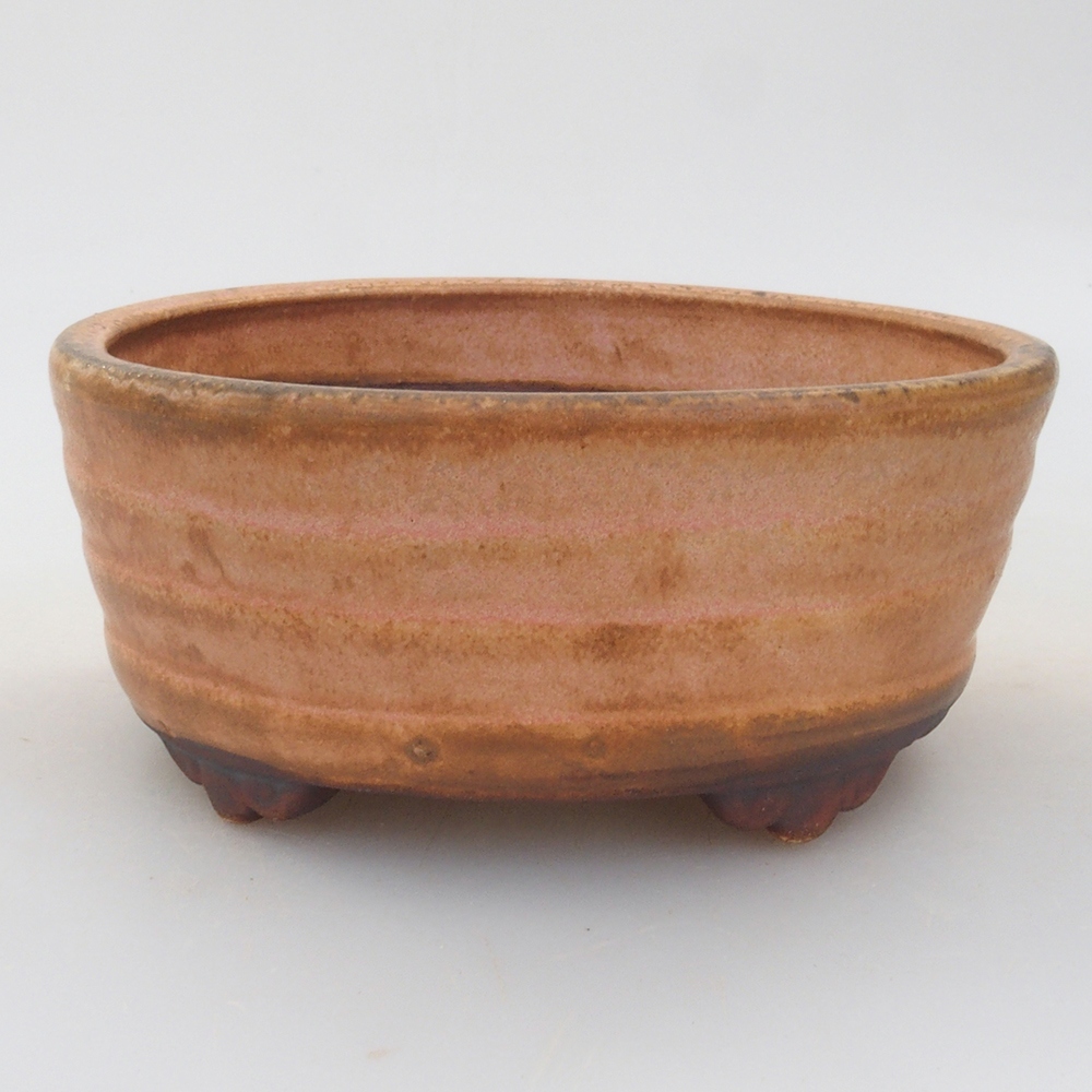 Cuenco bonsái de cerámica 10 x 8,5 x 4 cm, marrón