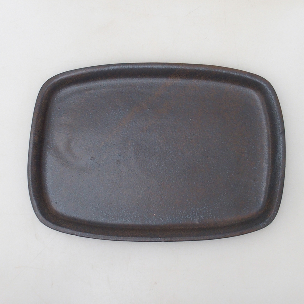 Cuenco bonsái + platillo H08 - 25 x 19,5 x 6 cm - marrón