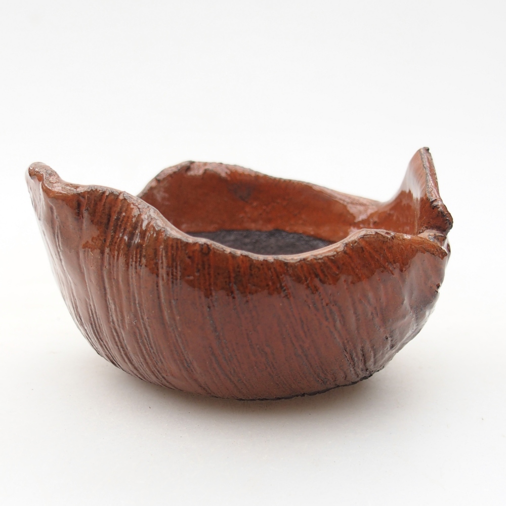 Concha de cerámica 8 x 8 x 5 cm , color naranja