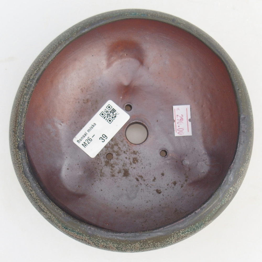 Cuenco bonsái de cerámica 15 x 15 x 7 cm, gris