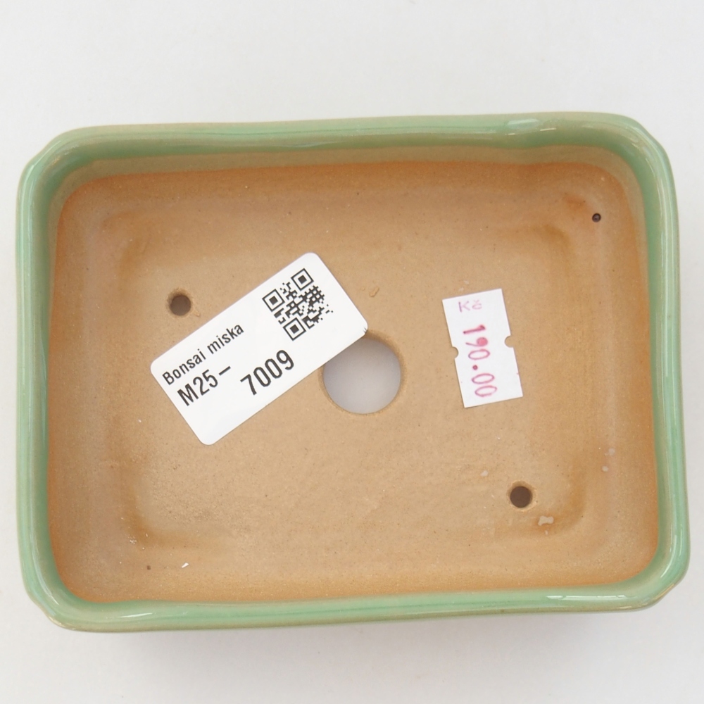 Cuenco bonsái de cerámica 11,5 x 9 x 3,5 cm, verde