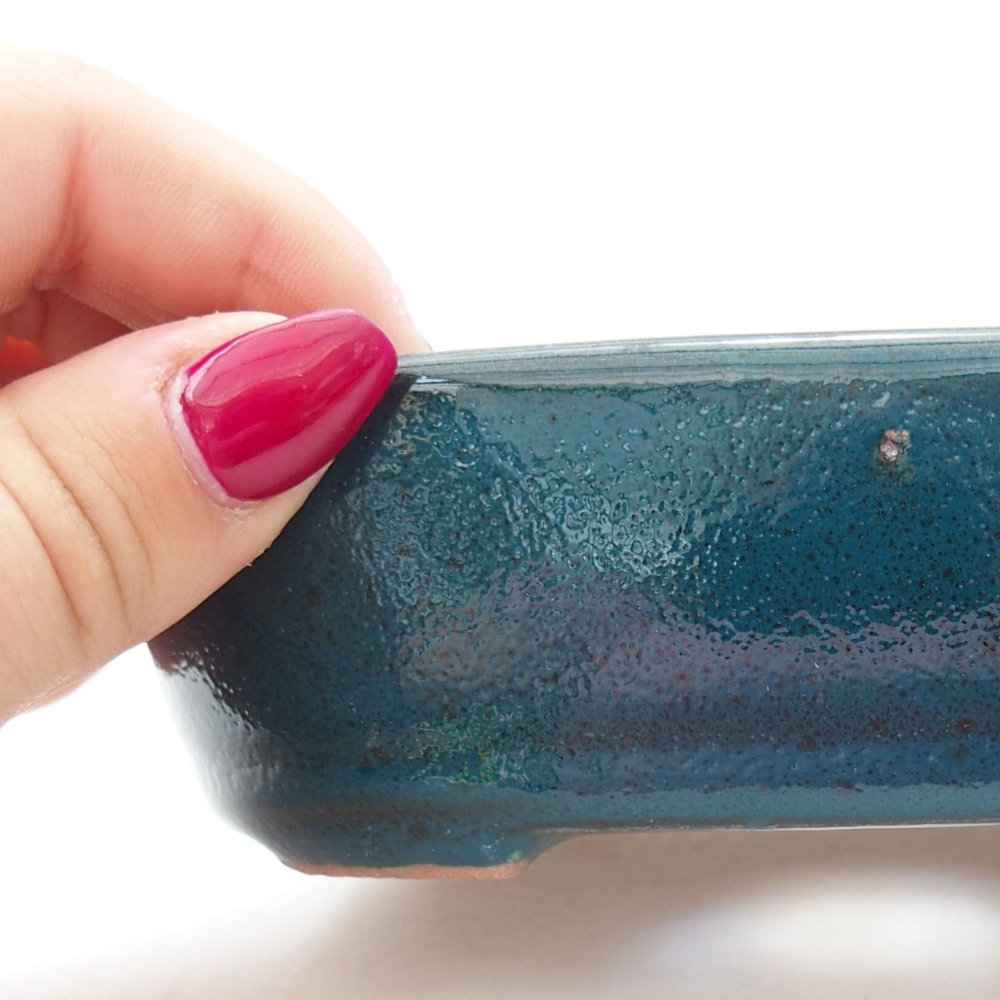 Cuenco bonsái de cerámica 13 x 9 x 4 cm, verde