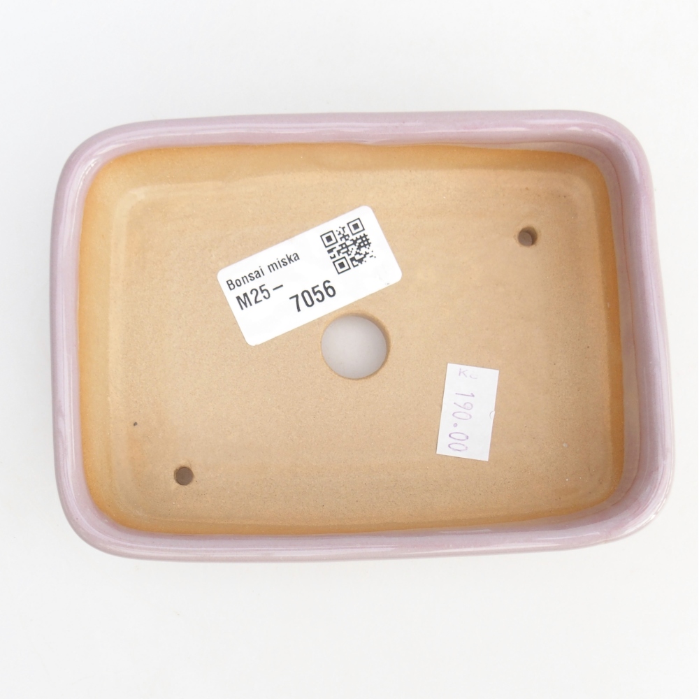 Cuenco bonsái de cerámica 12,5 x 9,5 x 3,5 cm, rosa