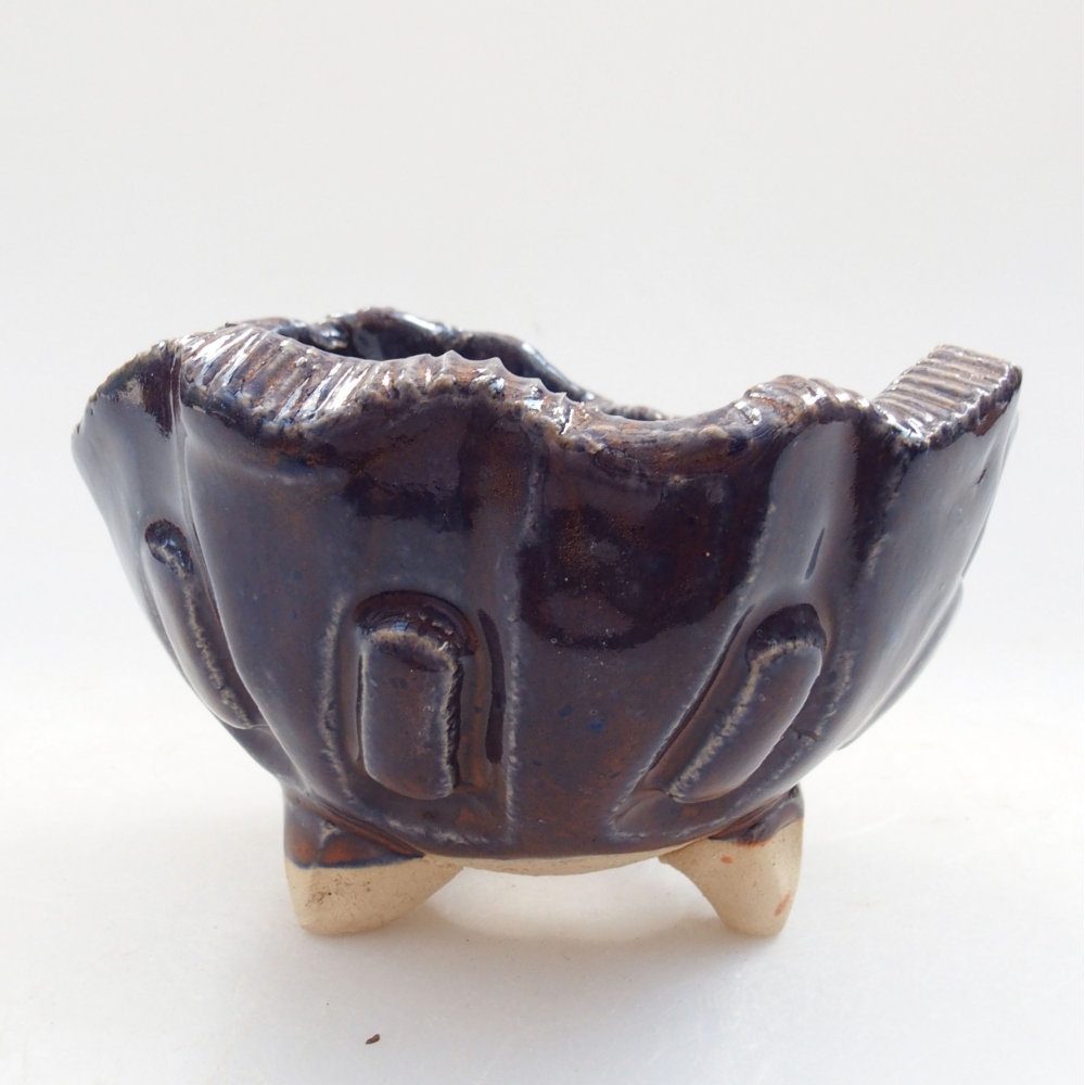 Concha de cerámica 8 x 7 x 5,5 cm , color azul