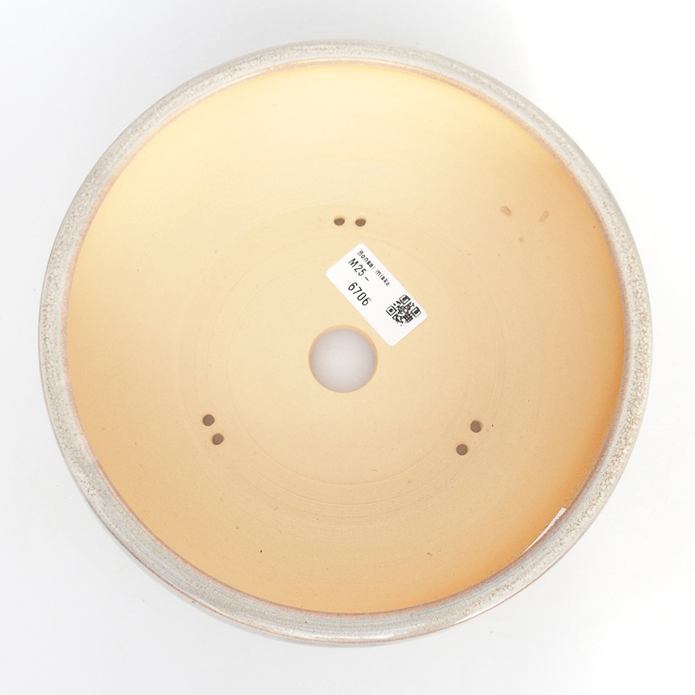 Cuenco bonsái de cerámica 20,5 x 20,5 x 7 cm, gris