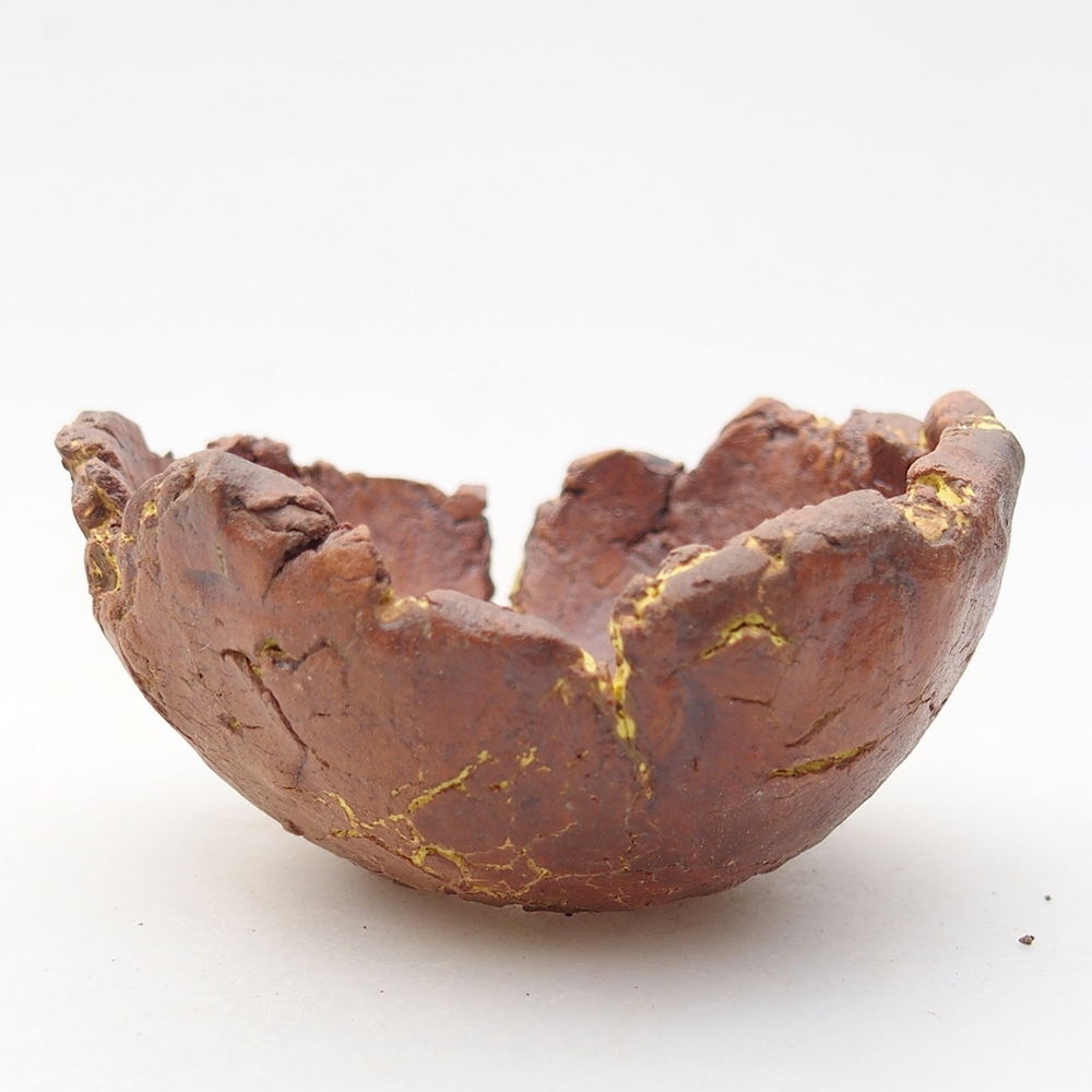 Concha de cerámica 7 x 6,5 x 4 cm , color amarillo