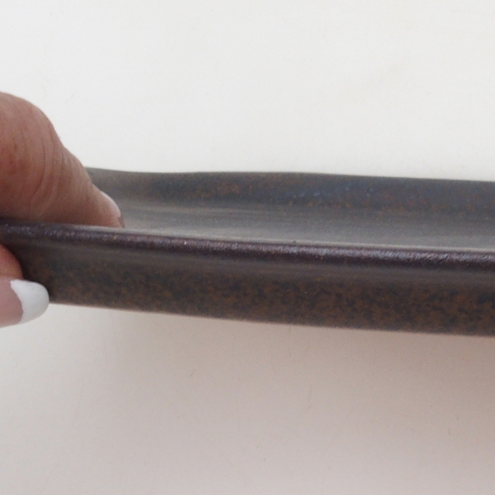 Cuenco de cerámica H08 - 22,5 x 16 x 1 cm - marrón