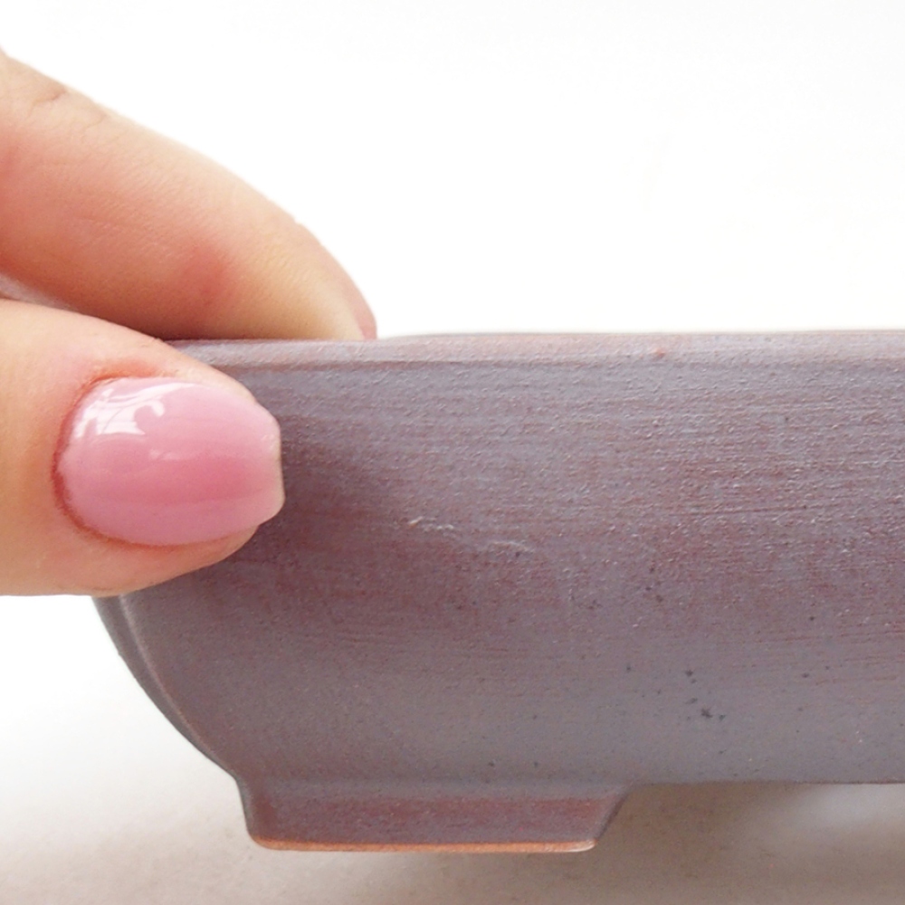 Cuenco bonsái de cerámica 14 x 11 x 4 cm, color metálico