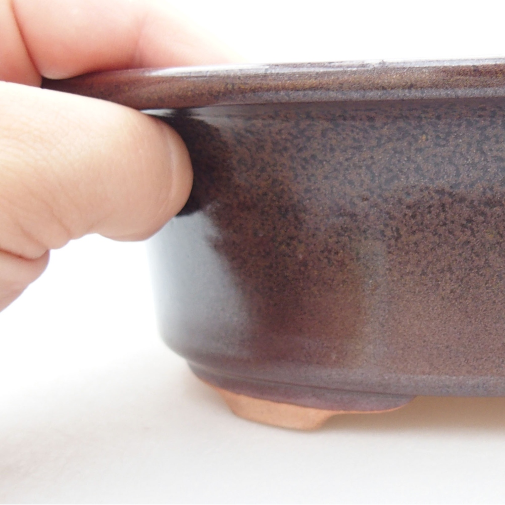 Cuenco bonsái de cerámica 22 x 17 x 5 cm, verde