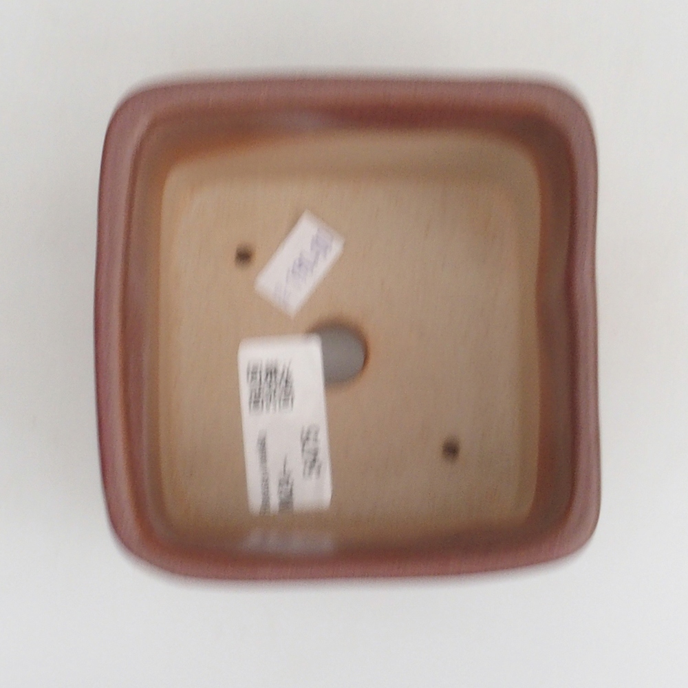 Cuenco bonsái de cerámica 10 x 10 x 8 cm, marrón