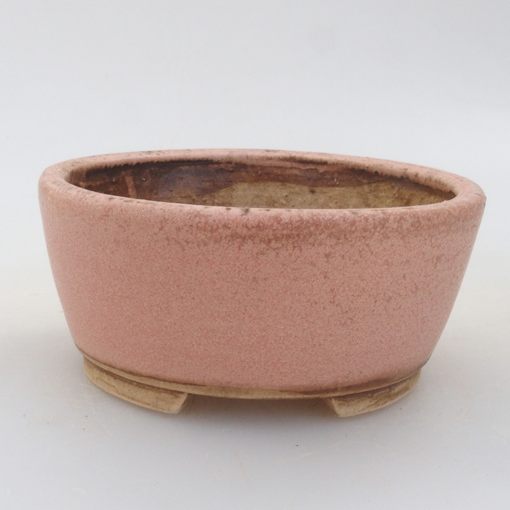 Cuenco bonsái de cerámica 10 x 8,5 x 4 cm, marrón