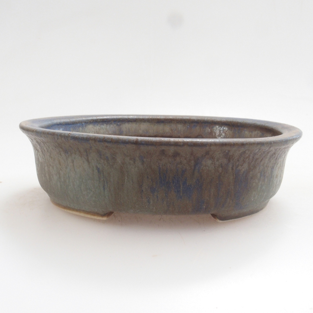 Cuenco bonsái de cerámica 10 x 8,5 x 4 cm, marrón