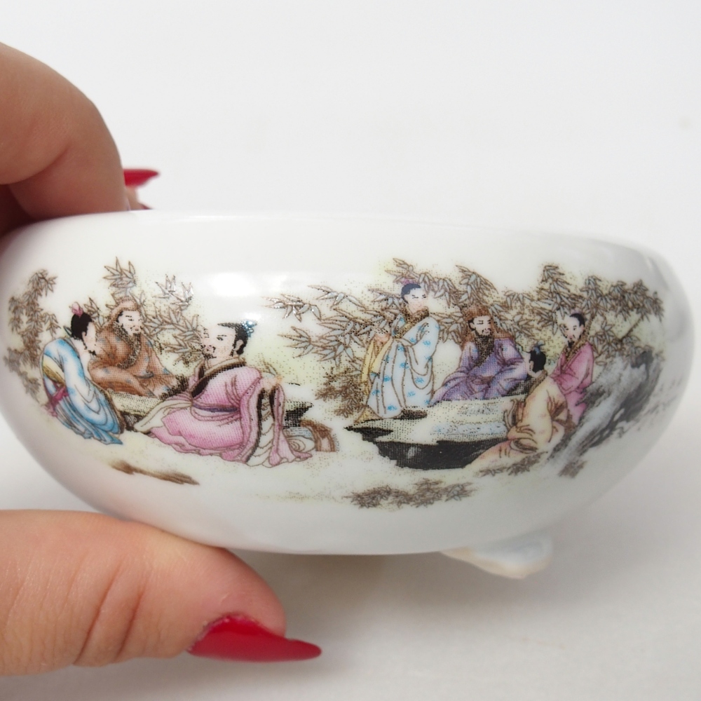 Cuenco bonsái de cerámica 10 x 10 x 5 cm, color blanco