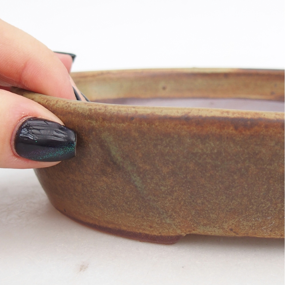 Cuenco bonsái de cerámica 17 x 14 x 4 cm, verde