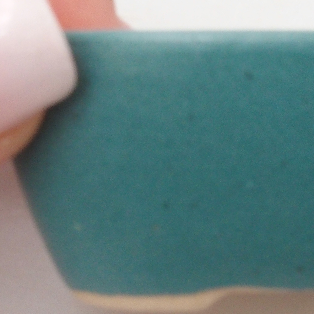 Cuenco bonsái de cerámica 6,5 x 5,5 x 4 cm, color azul