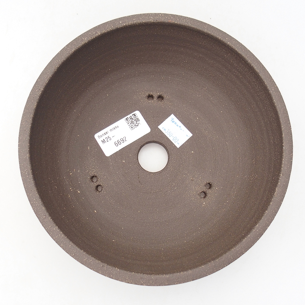 Cuenco bonsái de cerámica 18,5 x 18,5 x 6 cm, marrón