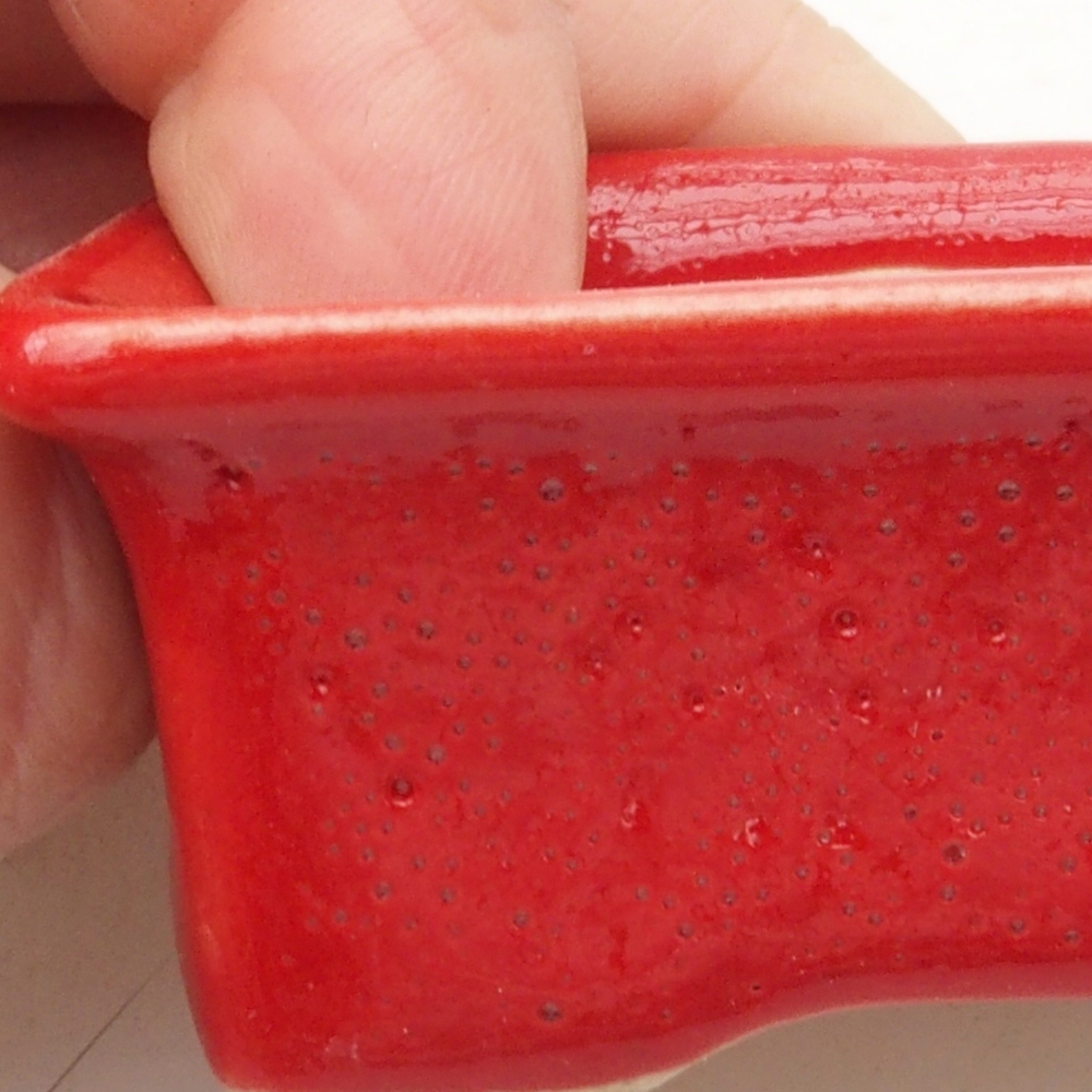 Cuenco mini bonsái 5,5 x 4 x 2,5 cm, color rojo
