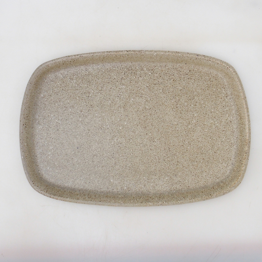 Plato de cerámica H09 - 28,5 x 19,5 x 1,5 cm - beige