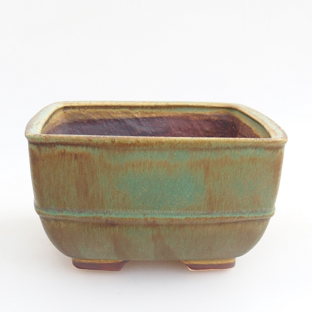 Cuenco bonsái de cerámica 10,5 x 10,5 x 7 cm, rosa