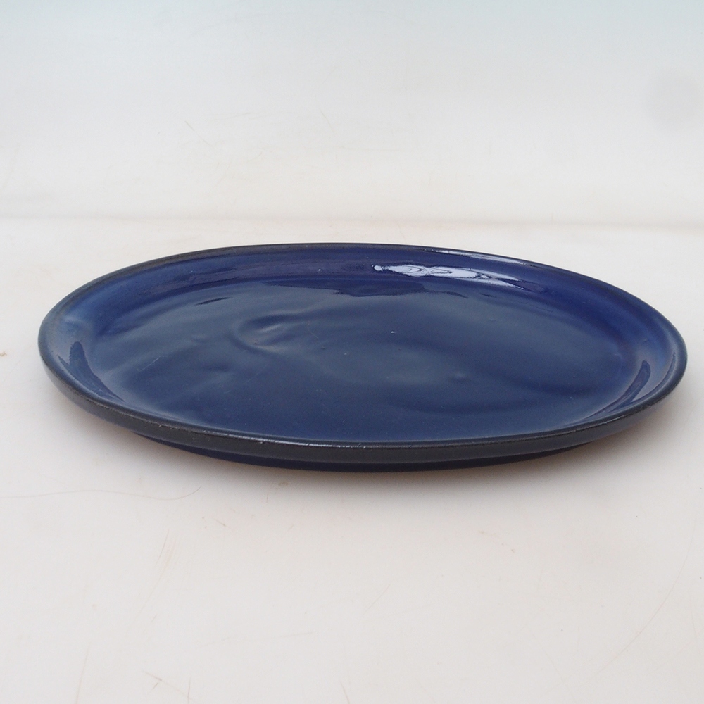 Plato oval Bonsai M - 22,5 x 18 x 1,5 cm - azul