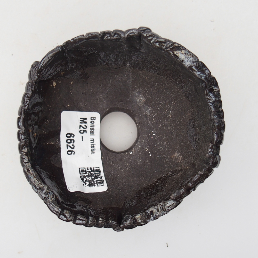 Concha de cerámica 8,5 x 8 x 5 cm , color negro