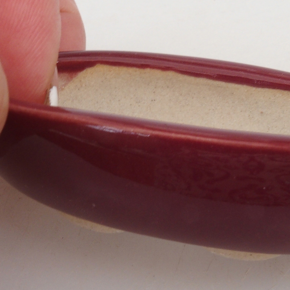 Mini cuenco bonsái 7 x 3 x 2 cm, burdeos