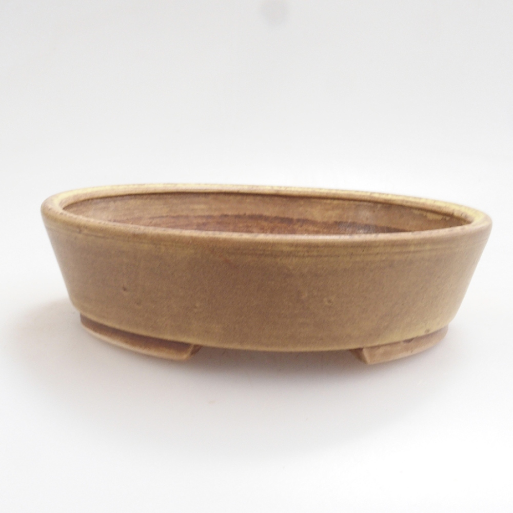 Cuenco bonsái de cerámica 10 x 8,5 x 4 cm, marrón