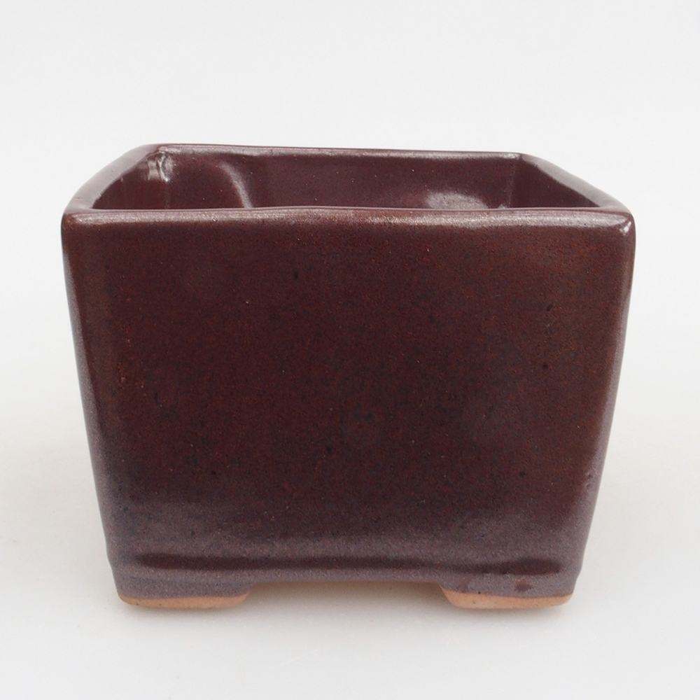 Cuenco bonsái de cerámica 11 x 11 x 8,5 cm, marrón