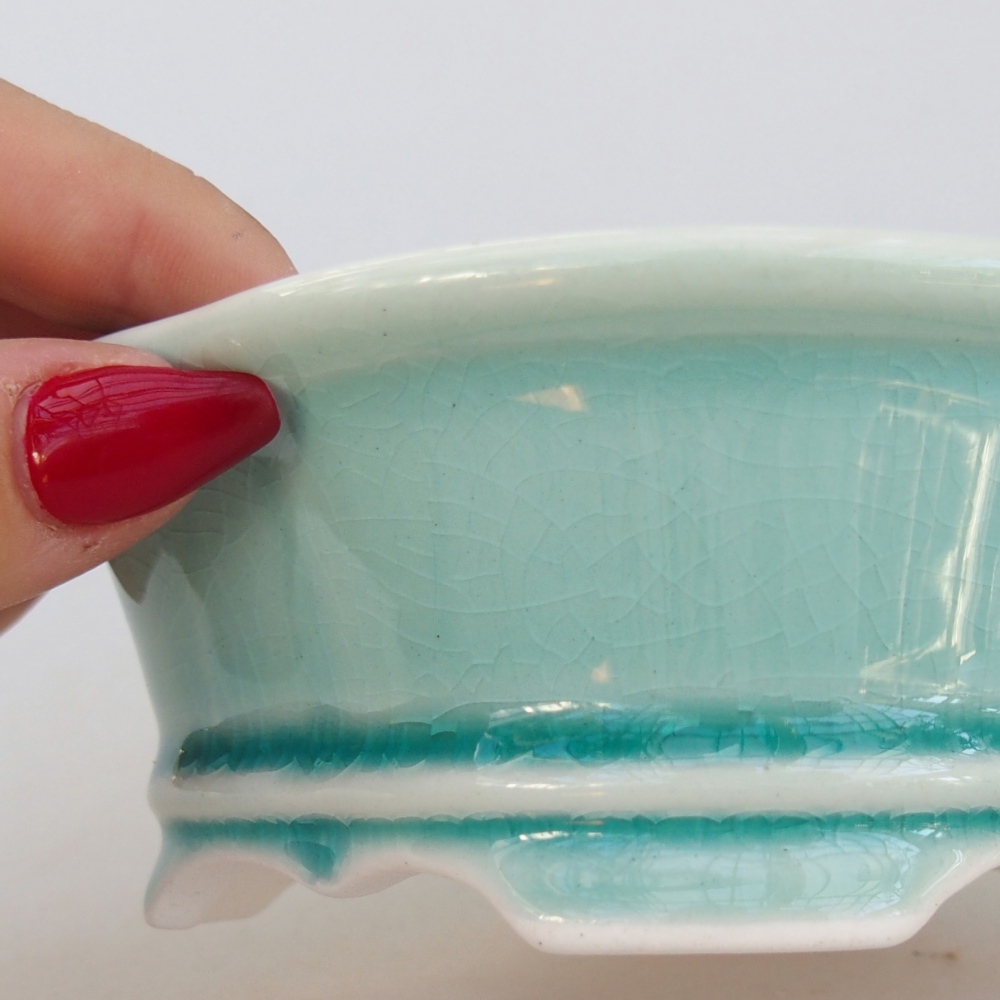 Cuenco bonsái de cerámica 13 x 12 x 5 cm, verde