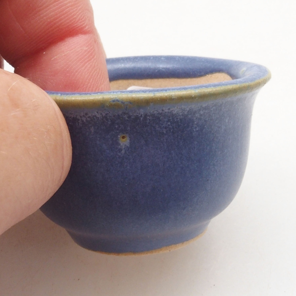 Cuenco mini bonsái 4,5 x 4,5 x 3 cm, color azul