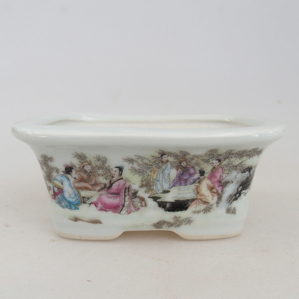 Cuenco mini bonsái 10 x 7,5 x 4 cm, color blanco