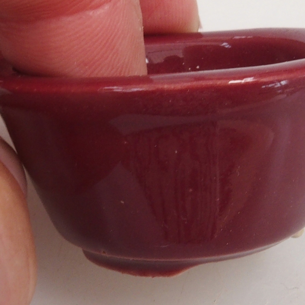 Cuenco mini bonsái 4 x 4 x 2 cm, burdeos