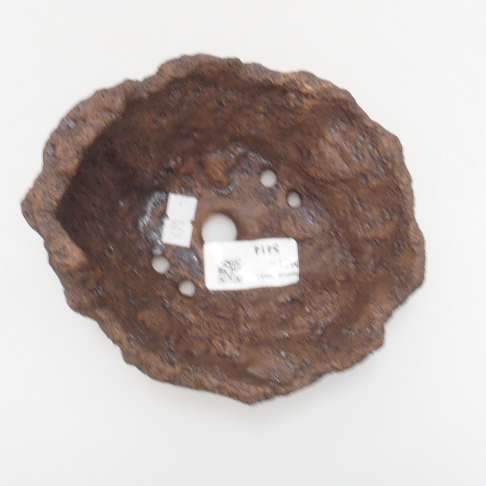 Concha de cerámica 13 x 11 x 12 cm , color marrón